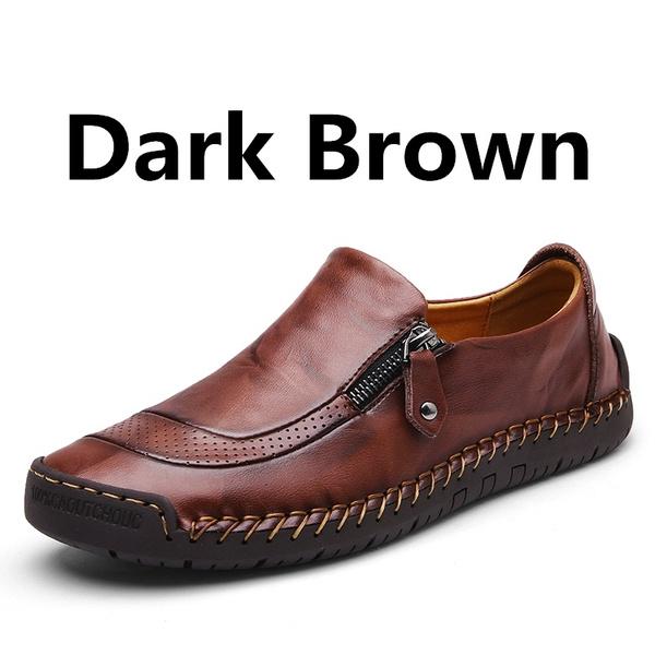 

Outdoor Casual Leather Shoes Men s Leather Shoes Large Size 48 Casual Leather Outdoor Walking Shoes Male 48 темно-коричневого