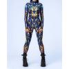 Kvinner 3D Digitaltrykk Halloween Cosplay Tights Jumpsuit Voksen Ett stykke Karnevalsfest Sceneshow Dansekostyme Antrekk