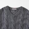 Navigare Women's 100% Merino Wool V-Neck Long Sleeve Knit Sweater