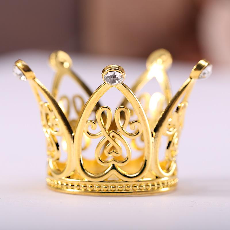 Small Metal Crown for Boys Girls Baby Birthday Prom Mini Tiaras Hair Jewelry Cake Diadem Ornaments Wedding Hair Accessories