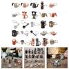 Unique Coffee Machine Filter Handle Keychain Fashion Metal Key Ornament Bag Charm Present for Coffee Aficionados