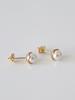 Elyona Elyona Light Back Pearl Earrings Daily 6Mm Pearl Earrings (Gold/Silver)
