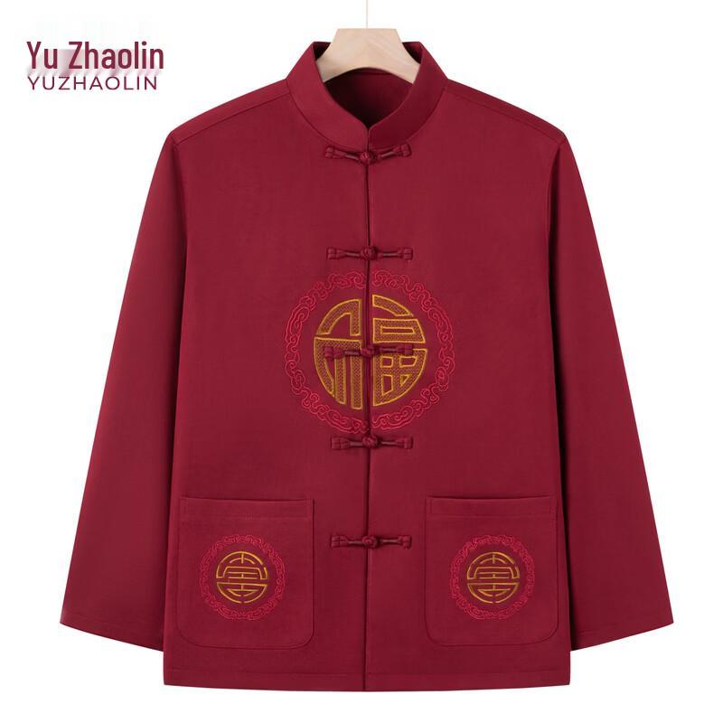 YUZHAOLIN Traditional Chinese Elderly Tang Suit Jacket