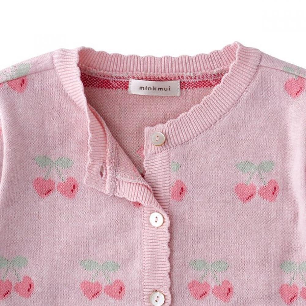 Mink Mui Heart Cherry Jacquard Knit Cardigan 36115 200 02 