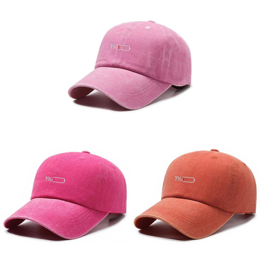 Vintage Wash Cotton Baseball Cap With Curved Brim For Casual Style And Sun Protection