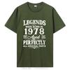 Vintage 1978 Music Cassette Birthday Gifts Old T Shirt Tops Cotton Fashion Graphic Tshirt Clothing Casual Basic T-shirts