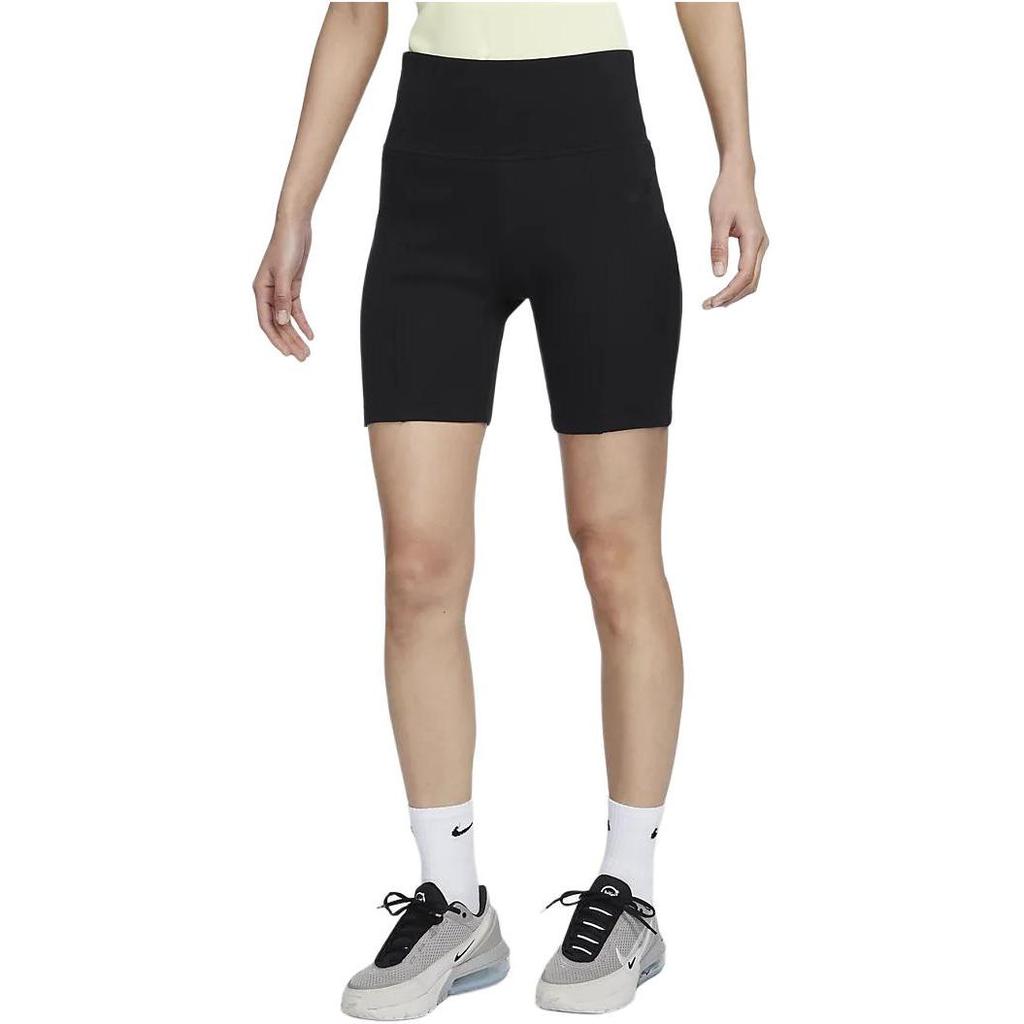 Nike Sportbekleidung Tech Fleece Einfarbig Outdoor Lässig Hohe Taille Radhose Damen Hose Schwarz FN2521-010