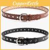 Gothic Punk Womens Waist Belt With Alloy Clasp And Unique Cutout Design For Streetwear