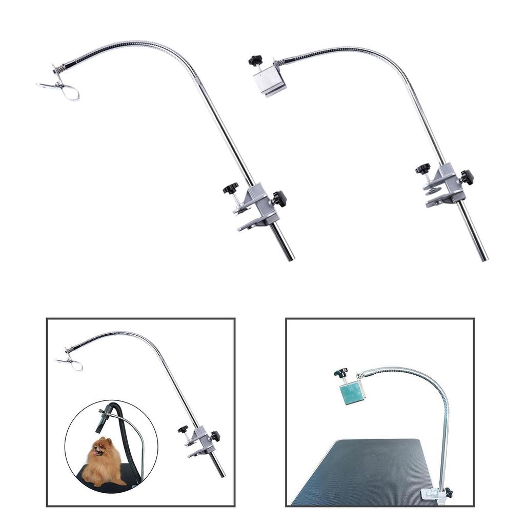 Pet Grooming Table Hair Dryer Stand Adjustable Hose Holder Flexible Clamp for Drying Dogs Professional Salon Use