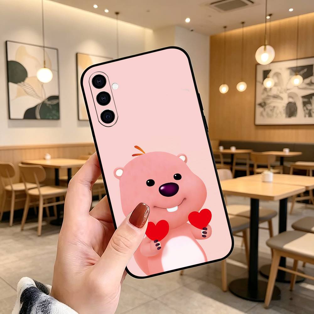 FOR C-Cute L-Loopys Gift Phone Case For Samsung Galaxy A73,A72,A71,A70,A53,A52,A51,Others Soft Black Cover