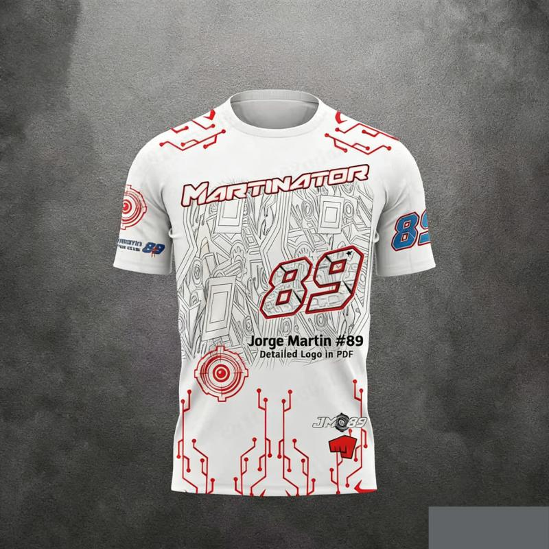 Koszulka Motocyklowa Wyścigowa Garnitur Jeździec #89 Jorge Martín i Jeździec #72 Marco Bezzecchi Codzienna Koszulka Rodzinna Dziecięce Koszulki