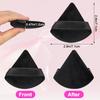 12Pcs Powder Puff,Triangle Powder Puff Setting Powder Puffs Face Makeup Puffs for Body Loose Powder Beauty Makeup Tool Black