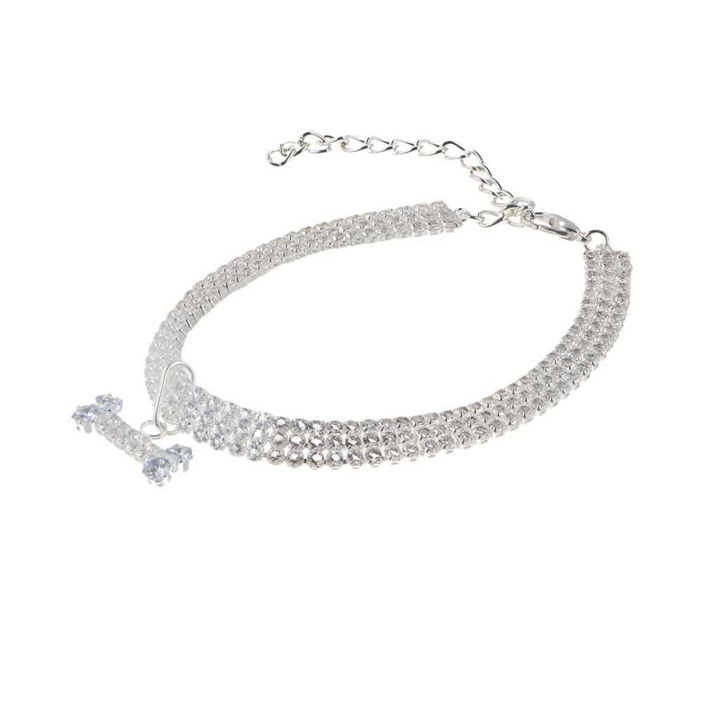 Rhinestone Diamante Jewelry Pendant Puppy Accessories Dog Chain Pet Supplies Cat Jewelry Pet Collar Dog Necklace