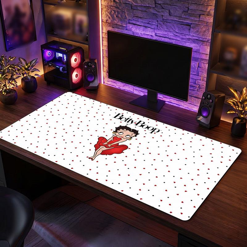 Big Mouse PadBetty Boop Extended Soft Desk Mat Gaming Office Computer Table Decor Mat