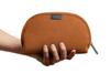 Bellroy Classic Everyday Leather and Woven Fabric Small Bronze Pouch, Kit, (Pens, Cables, Cosmetics, Items) -