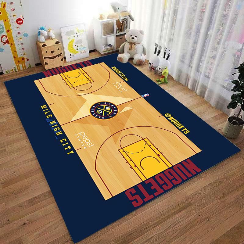 Denver Nuggets Basketball Court Suitable As a Non-slip Mat for the Living Room or Bedroom Sofa