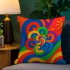 Home Decor Colorful Graffiti  Cushion Cover Inches Farmhouse Decor Home Throw Pillow Covers for Couch Decorations