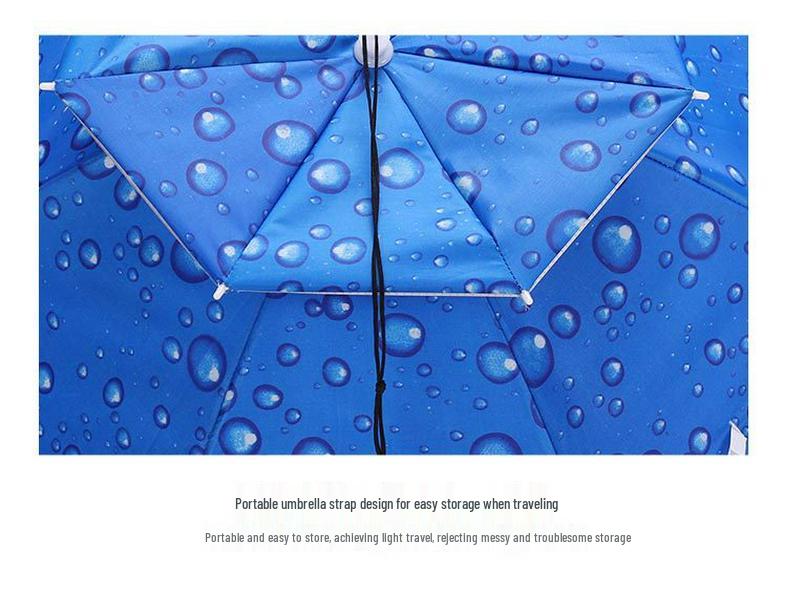 Double-Layer Sun/Rain Umbrella Hat for Adults, UV Protection, Fishing, & Tea Picking