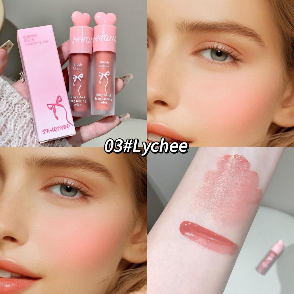 Liquid Blush SHAQINUO Natural Low Saturation Water Light Sponge Brush Head Multi-purpose Blush Liquid