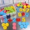 100 Zählplättchen Schaumstoff Mathe-Spielzeug für Kleinkinder Helles Rot Pink Gelb Blau Grün Chips mit Zahlen zur Verbesserung der Wahrnehmung und Erkennung