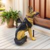 German Shepherd Resin Sculpture: Large Wolfdog Model for Courtyard Decor