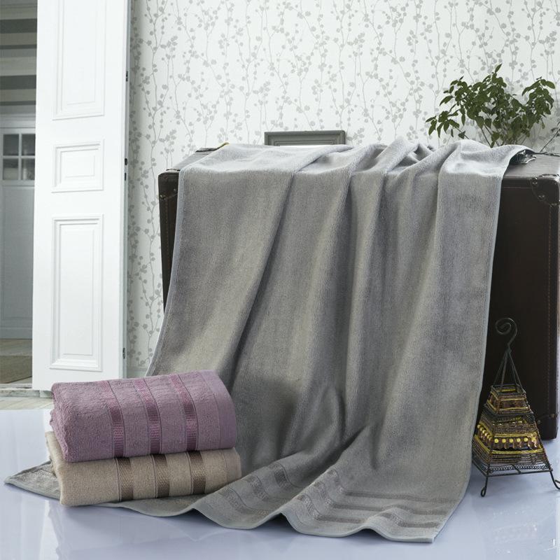 New Bamboo Charcoal Fiber Bath Towel - Absorbent, Solid Color, Cotton Blend, Gift Idea 70x140 cm темно-серого