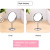 Oval Double Sided Vanity Mirror 1:2 Magnifying Desktop Cosmetic Mirror  Household