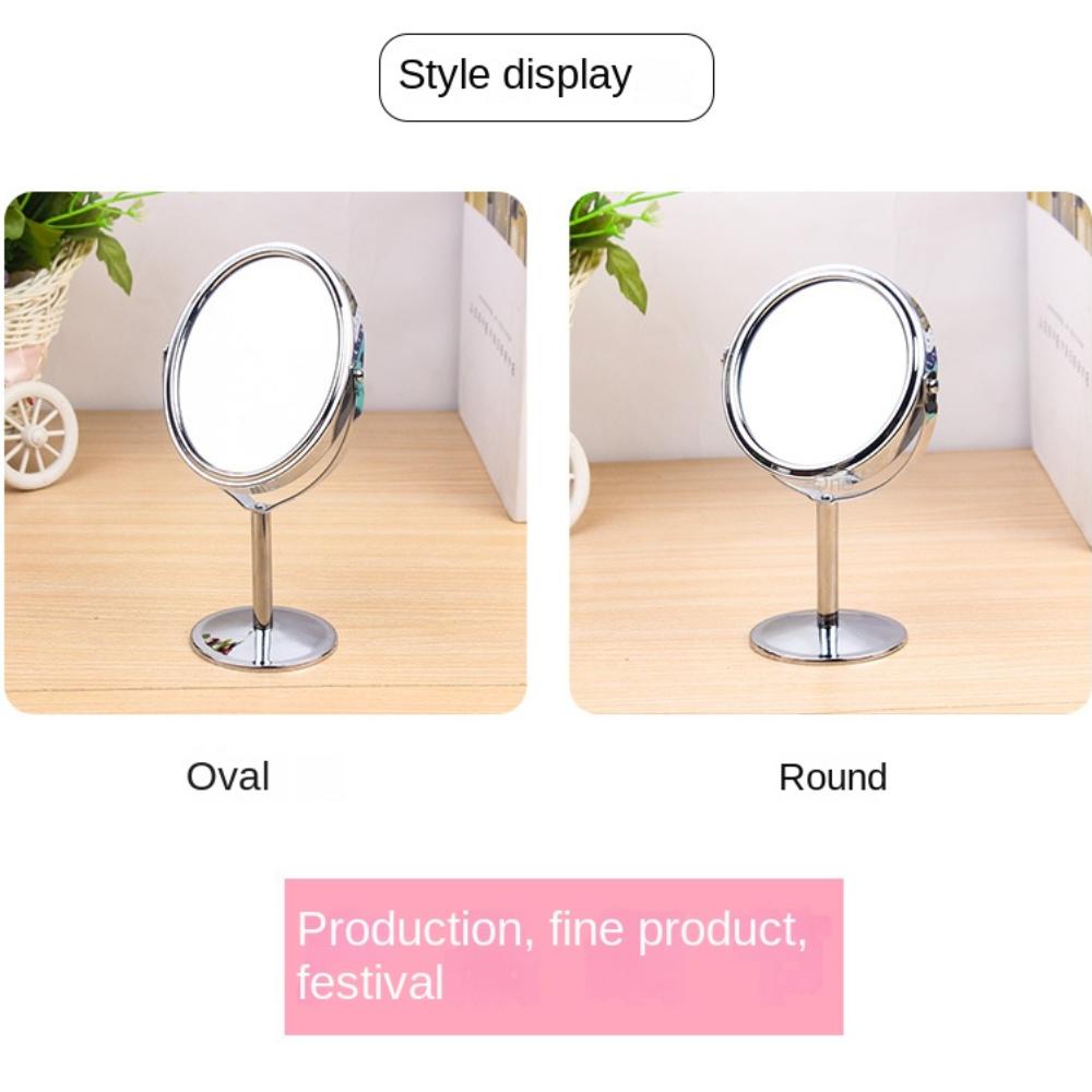 Oval Double Sided Vanity Mirror 1:2 Magnifying Desktop Cosmetic Mirror  Household