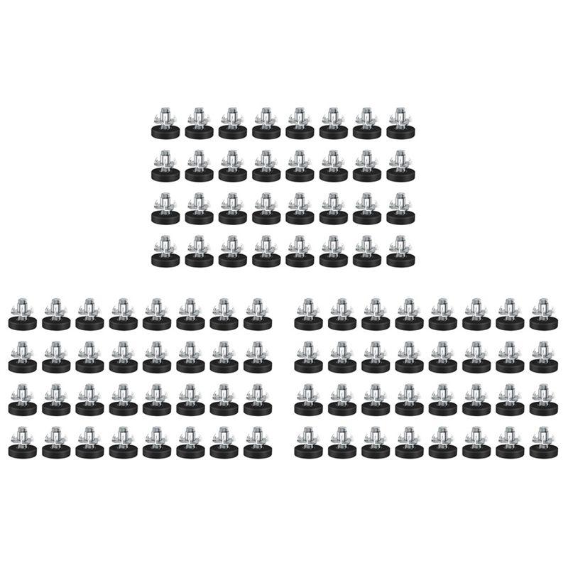 

96 PCS M6 Thread Adjustable Furniture Levelers Screw In Chair Feet Adjustable Furniture Feet Leg Levelers-B61B