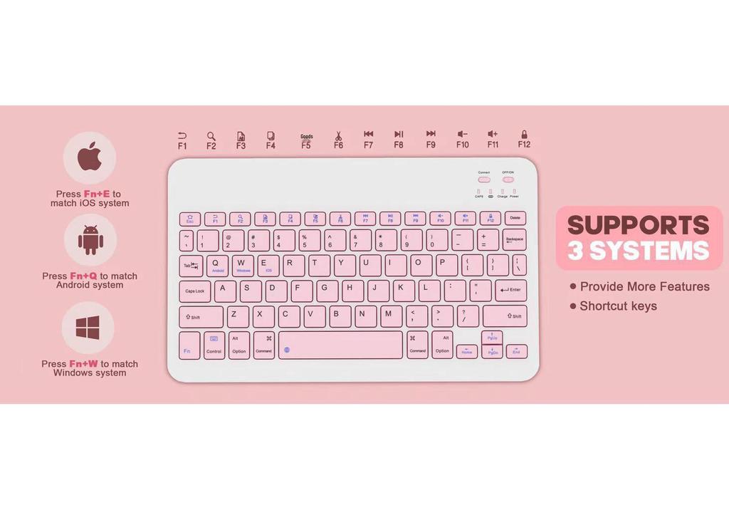 iPad A16 11-inch Protective Case with Wireless Backlit Bluetooth Keyboard & Pen Slot for 10.9 Gen