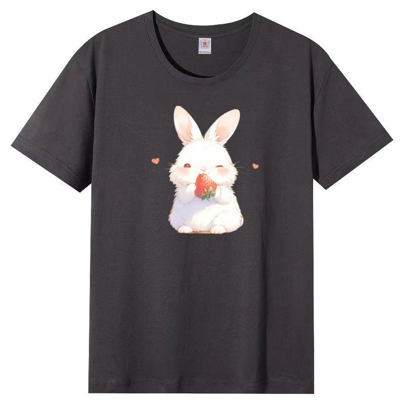 Summer New Short-sleeved T-shirt Female Cotton Loose Korean Cartoon Printing Half-sleeved Blouse