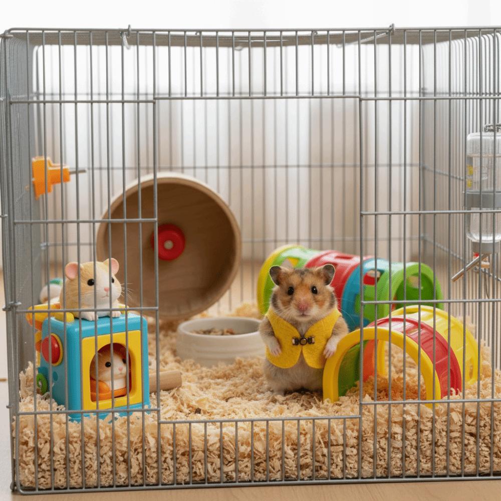 Retro-Schnalle Hamsterweste Ärmellos Kleintierjacke Gemütliche Hamsterjacke Foto-Outfit