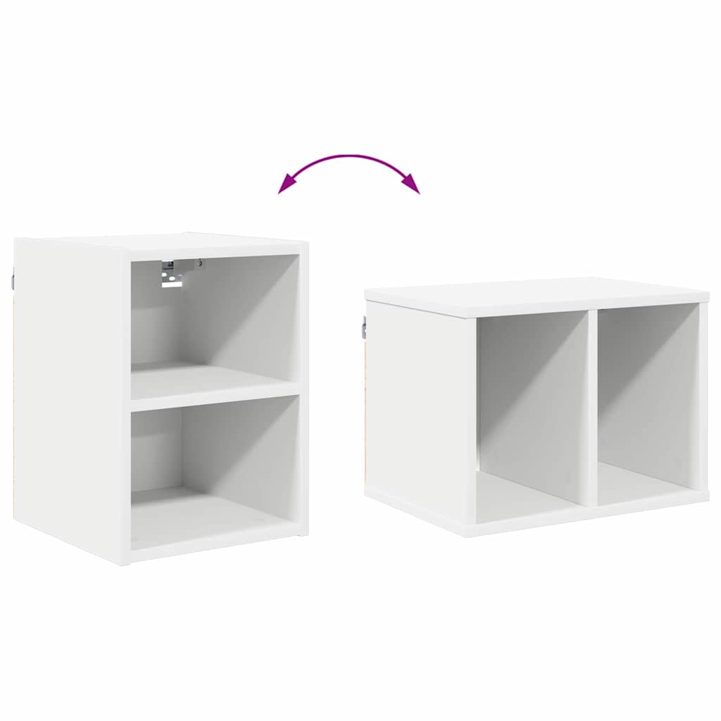 Wall Mounted Cabinet with Storage White 30 X 29.5 X 40 Cm Particleboard