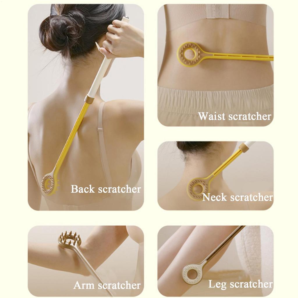 Back Scratcher Extendable Double Sided Scrubber Brush Retractable Scratching Tool For Shower Neck Head Family Pets Friends Men