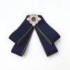 Korean Retro Bow Tie & Pearl Brooch - Women's Uniform Accessory