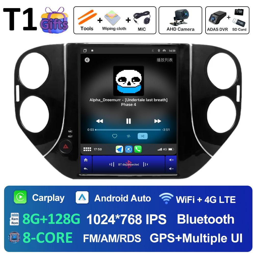 Sistem Inteligent Pentru Volkswagen Tiguan 1 NF 2007 2008 2009 2010 2011 - 2016 Android Auto Wireless Carplay Ventilator de Răcire Fără 2 din