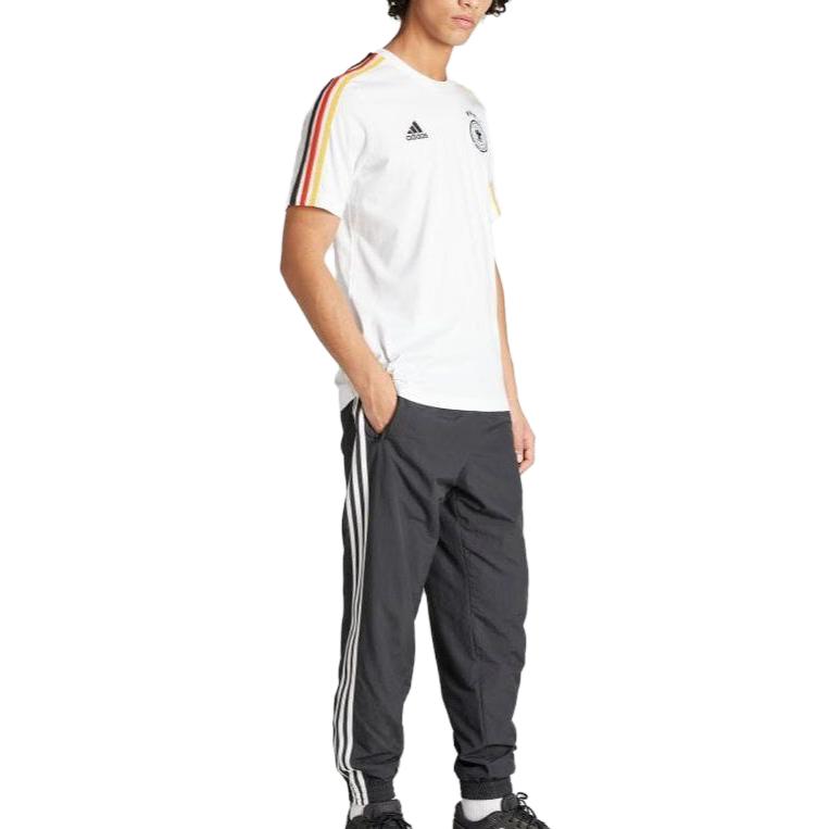 Adidas T Shirts Men's White Crew Neck Moderate Straight Fit IU2082