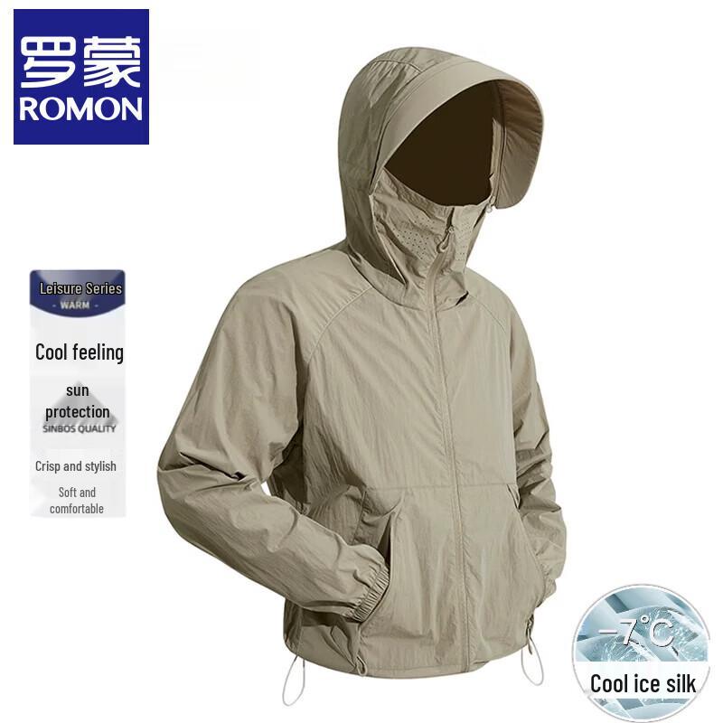 Men s Ice Silk Hooded Sun Protection Jacket 3XL