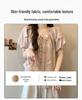 2025 Summer Slimming Plus Size Women's Top with 3D Floral Embroidery and Short Sleeves