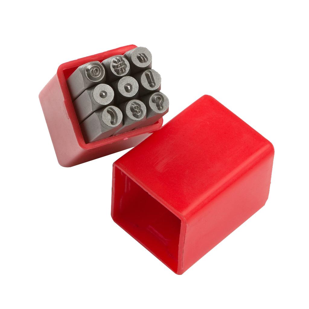 Metal Stamp Numbers and Punctuation Tool Set Carbon Steel Die for Custom Engraving Metal Crafts and Repairs