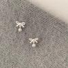 925 Silver Butterfly Bow Pearl Stud Earrings for Women Vintage Fine Jewelry Luxury Geometric Pendant Accessories