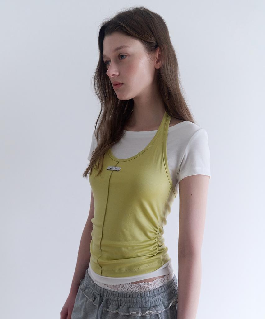 ROLAROLA Halter Layerd T-Shirt Set Ye+Iv
