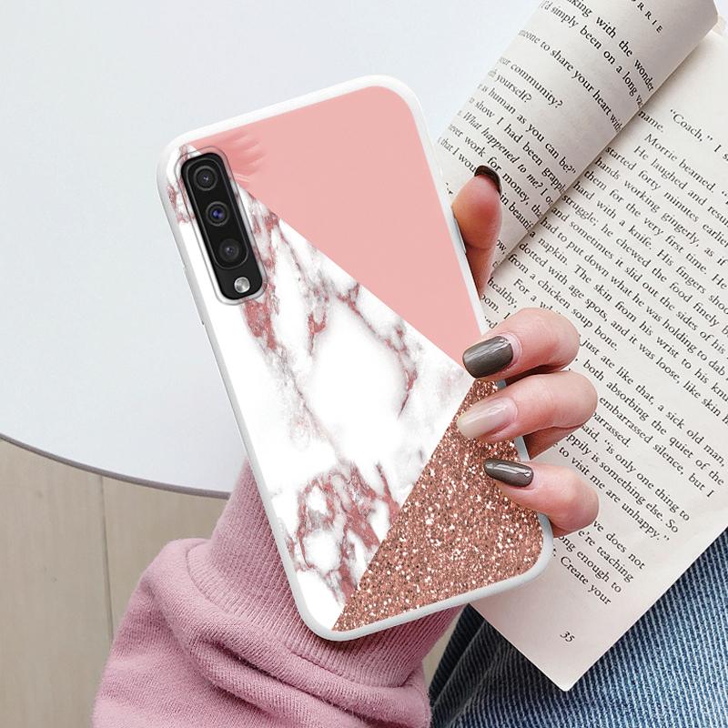 Case For Samsung Galaxy A50 A30S A50S A70 A51 A71 Cover Protective TPU Fundas Fashion Marble Stone Texture Coque Capa Silicone