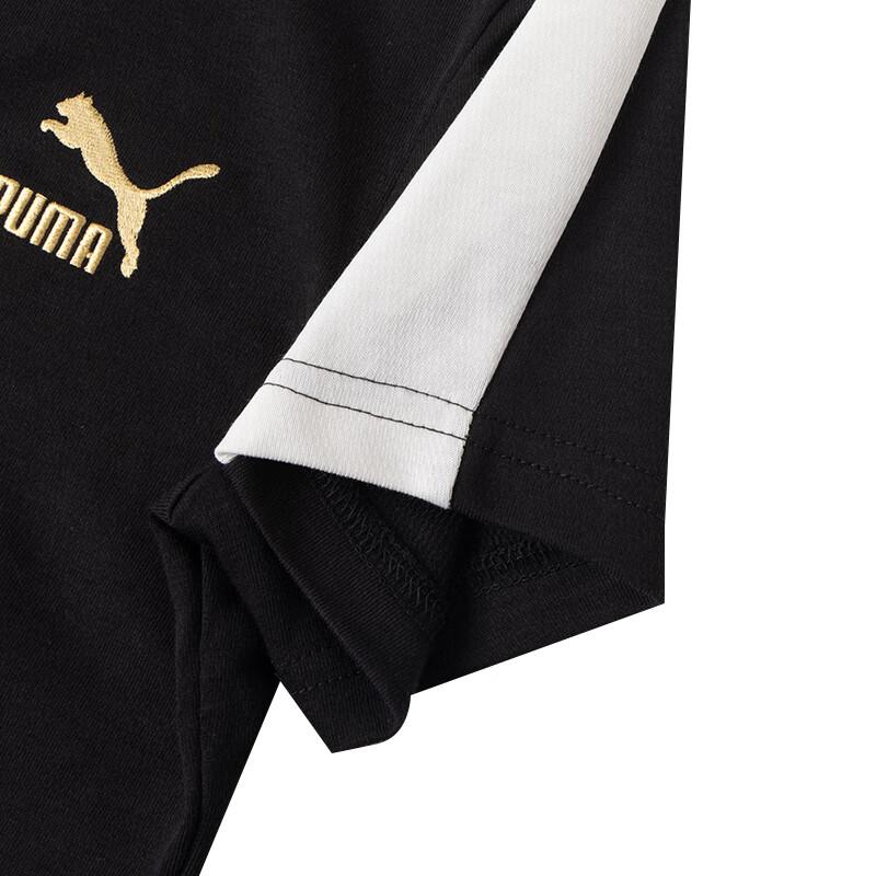Puma Polo Shirt Short Sleeve Casual Breathable Sports Women Tops Black 629235-01