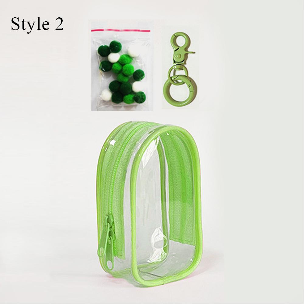 Jewelry Organizer Transparent Storage Box Pouch Mystery Box Plastic Box Cute Doll Bag Organization with Keychain Dustproof Case
