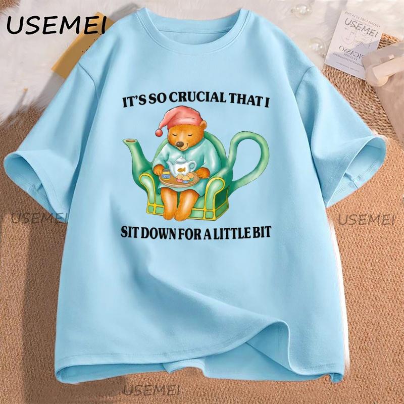 Funny Sit Down for A Littlebit Graphic T Shirts Women Men Casual Cotton Short Sleeve Tshirt Oversized Woman Clothes Y2k