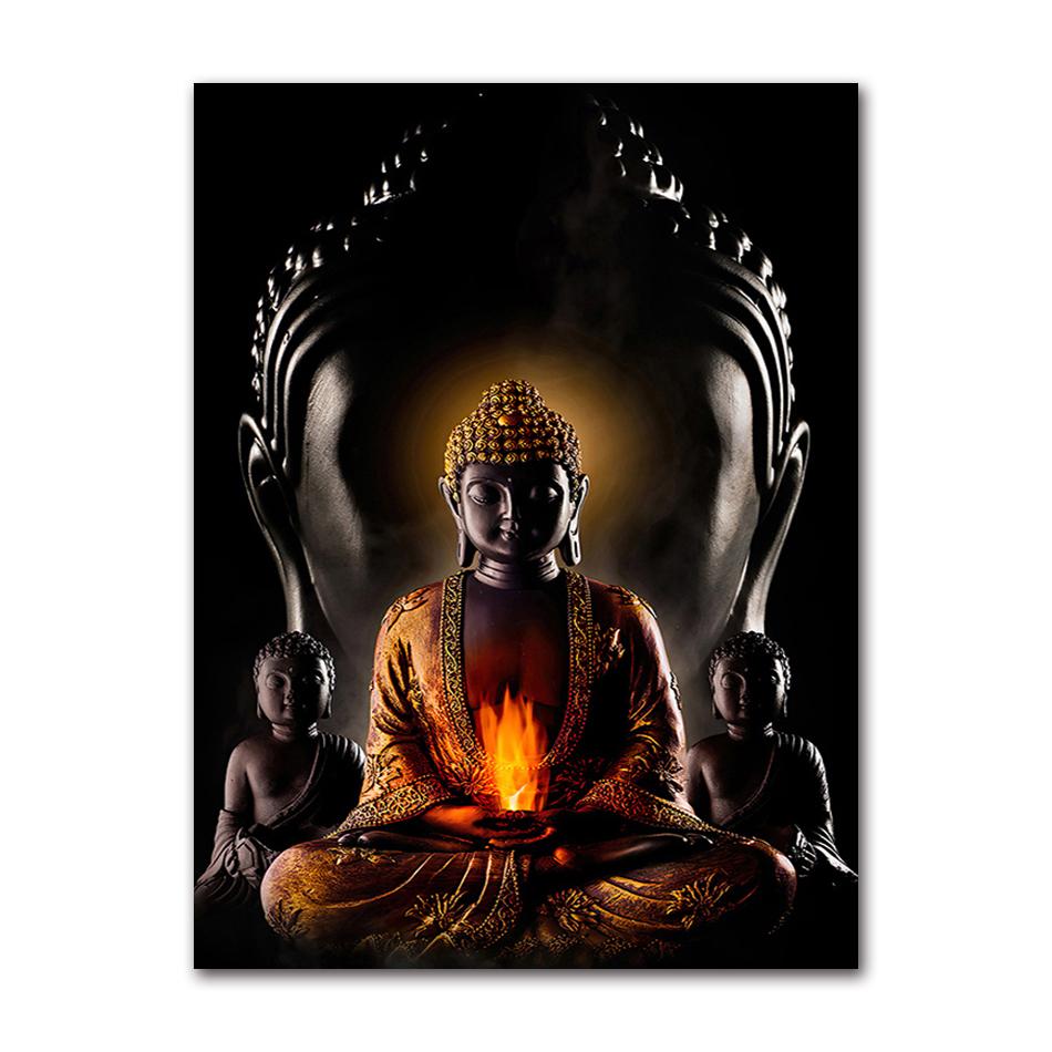 Canvas Pictures Buddhism Posters Wall Decor God Buddha Art Prints Paintings On The