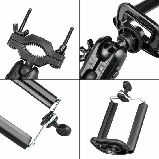 Universal 360 Degree Mirror Mount Phone Car Rearview Holder Extension Bracket