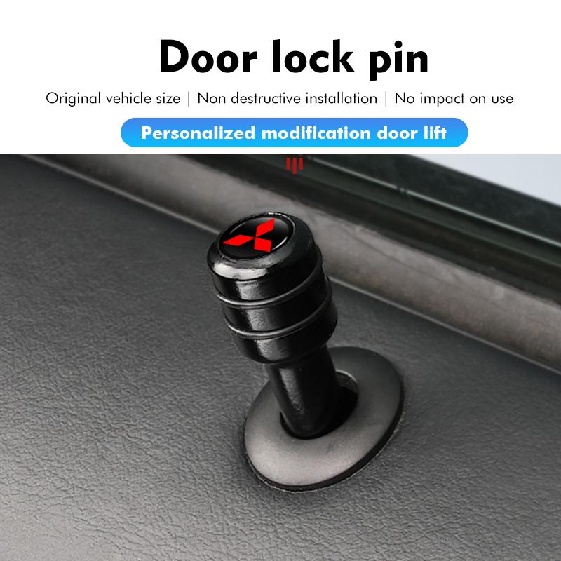 For Mitsubishi 2/4pcs Car Alloy Door Lock Pin Security Insurance Auto Interior Accessories Outlander Lancer Cross Colt Xpander