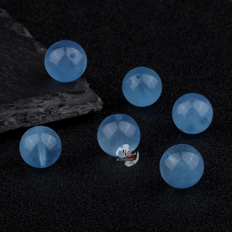 Aquamarin Runde Lose Perlen - DIY Schmuckzubehör